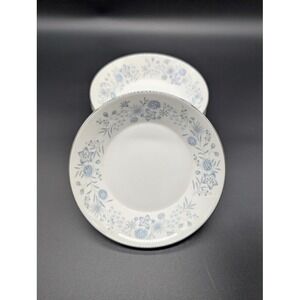 Wedgwood Belle Fleur Bone China Salad Plates Set of‎ 4 Blue Floral Made England